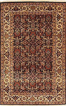 Indian Herati Beige Rectangle 2x4 ft Wool Carpet 28990