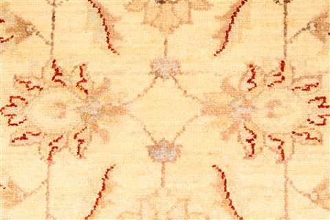 Pishavar Beige Hand Knotted 211 X 311 Area Rug 250-28992 Image 1