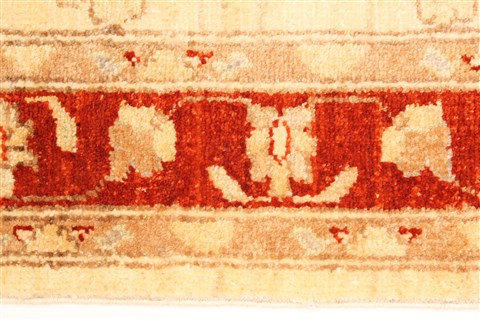 Pishavar Beige Hand Knotted 211 X 311 Area Rug 250-28992 Image 2