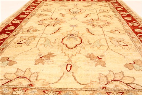 Pishavar Beige Hand Knotted 211 X 311 Area Rug 250-28992 Image 3