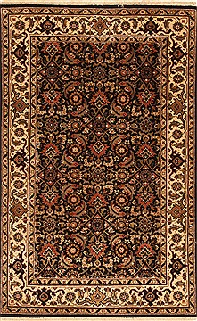 Indian Herati Beige Rectangle 2x4 ft Wool Carpet 28998