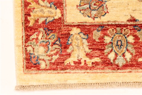 Pishavar Beige Hand Knotted 28 X 43 Area Rug 250-28999 Image 1