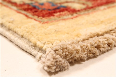 Pishavar Beige Hand Knotted 28 X 43 Area Rug 250-28999 Image 8
