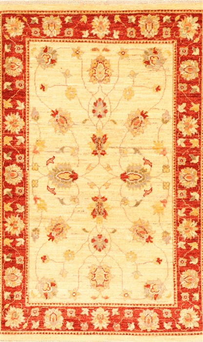 Pishavar Beige Hand Knotted 28 X 42  Area Rug 250-29001 Image 0