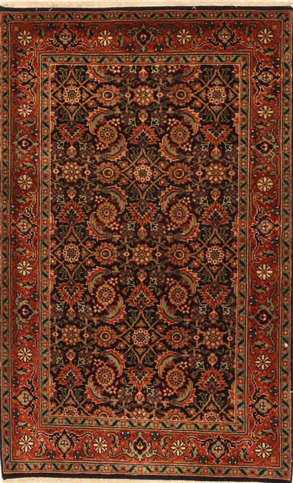 Herati Beige Hand Knotted 27 X 42  Area Rug 250-29004 Image 0