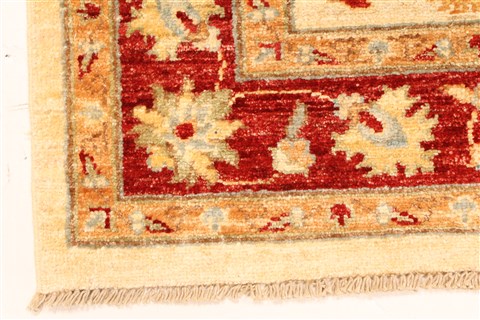 Pishavar Beige Hand Knotted 29 X 41 Area Rug 250-29006 Image 1