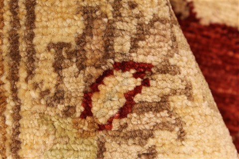 Pishavar Beige Hand Knotted 29 X 42 Area Rug 250-29011 Image 4