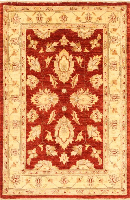 Pishavar Beige Hand Knotted 29 X 42 Area Rug 250-29011 Image 0