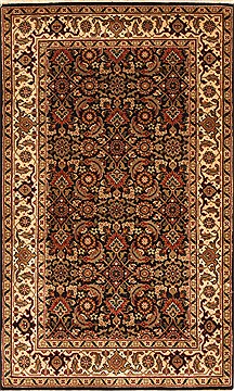 Indian Herati Green Rectangle 3x4 ft Wool Carpet 29014