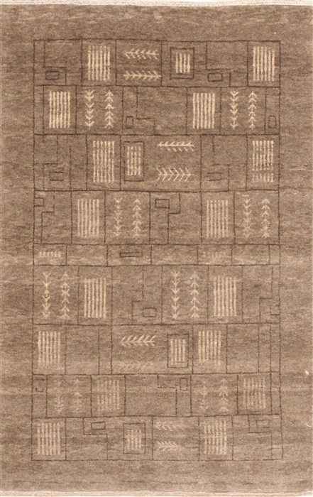 Gabbeh Grey Hand Knotted 26 X 311 Area Rug 250-29015 Image 0