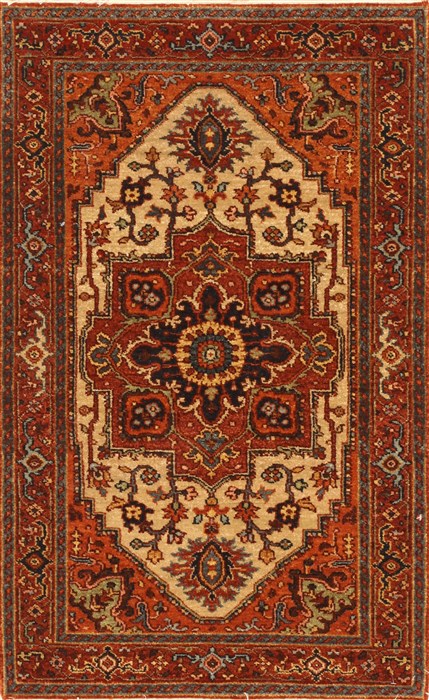 Serapi Beige Hand Knotted 27 X 41 Area Rug 250-29017 Image 0