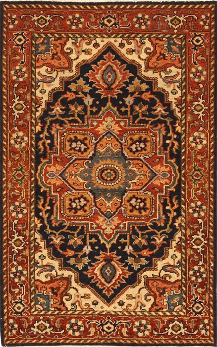 Serapi Blue Hand Knotted 26 X 40 Area Rug 250-29018 Image 0