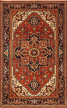 Indian Serapi Red Rectangle 2x4 ft Wool Carpet 29019