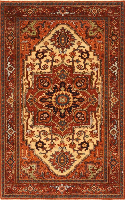 Serapi Beige Hand Knotted 26 X 40 Area Rug 250-29020 Image 0