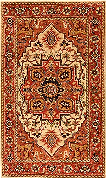 Serapi Beige Hand Knotted 2'6" X 4'2"  Area Rug 250-29025