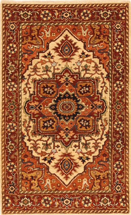 Serapi Beige Hand Knotted 26 X 311  Area Rug 250-29026 Image 0