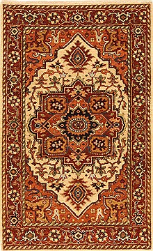 Serapi Beige Hand Knotted 2'6" X 3'11"  Area Rug 250-29026