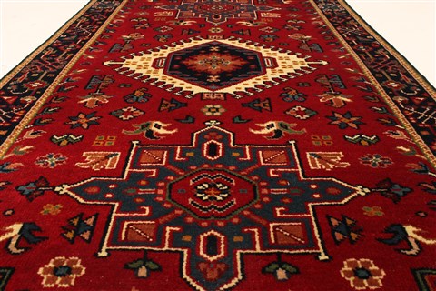 Karajeh Red Hand Knotted 27 X 42 Area Rug 250-29028 Image 4