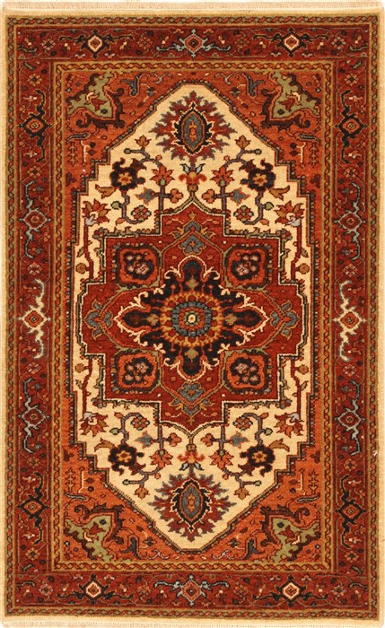 Serapi Beige Hand Knotted 311 X 62  Area Rug 250-29029 Image 0