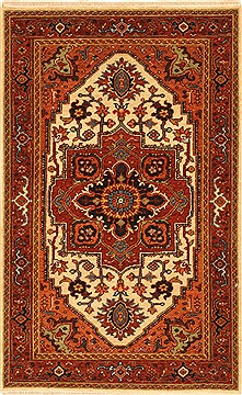 Serapi Beige Hand Knotted 3'11" X 6'2"  Area Rug 250-29029