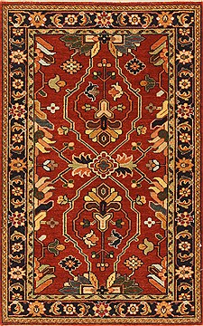 Indian Serapi Red Rectangle 2x4 ft Wool Carpet 29031