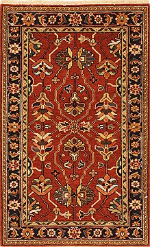 Indian Serapi Red Rectangle 2x4 ft Wool Carpet 29033