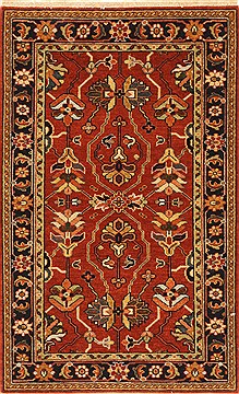 Indian Serapi Red Rectangle 2x4 ft Wool Carpet 29033