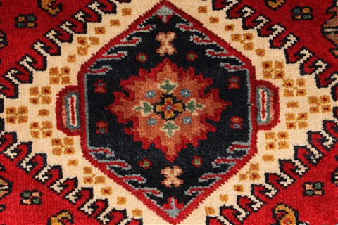 Karajeh Blue Hand Knotted 26 X 41 Area Rug 250-29038 Image 10