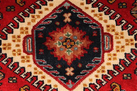 Karajeh Blue Hand Knotted 26 X 41 Area Rug 250-29038 Image 2