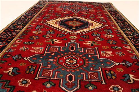 Karajeh Blue Hand Knotted 26 X 41 Area Rug 250-29038 Image 4