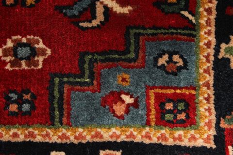Karajeh Blue Hand Knotted 26 X 41 Area Rug 250-29038 Image 7