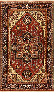 Indian Serapi Red Rectangle 2x4 ft Wool Carpet 29043