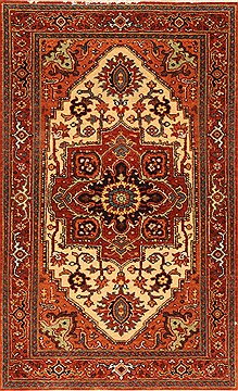 Serapi Beige Hand Knotted 2'6" X 4'0"  Area Rug 250-29044