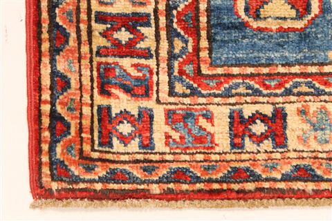 Kazak Blue Hand Knotted 27 X 41 Area Rug 250-29047 Image 1