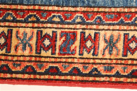 Kazak Blue Hand Knotted 27 X 41 Area Rug 250-29047 Image 3