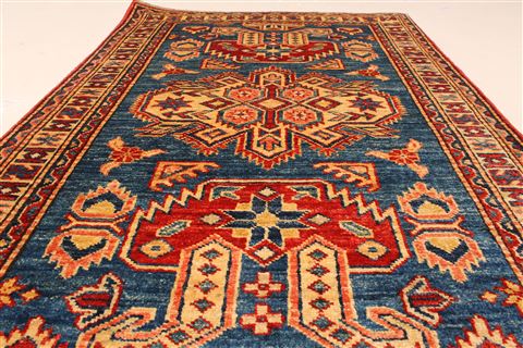 Kazak Blue Hand Knotted 27 X 41 Area Rug 250-29047 Image 4