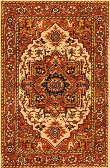 Serapi Beige Hand Knotted 26 X 311  Area Rug 250-29049 Image 0