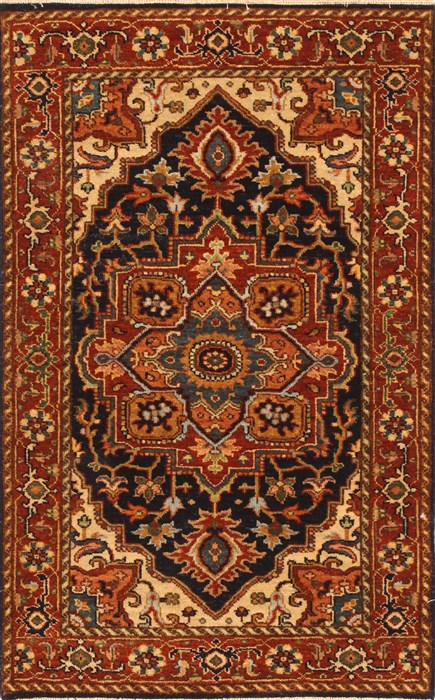 Serapi Blue Hand Knotted 26 X 40 Area Rug 250-29051 Image 0