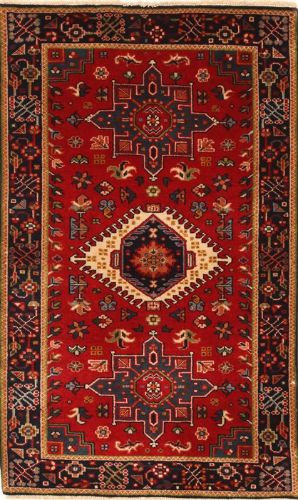 Karajeh Red Hand Knotted 26 X 40 Area Rug 250-29058 Image 0