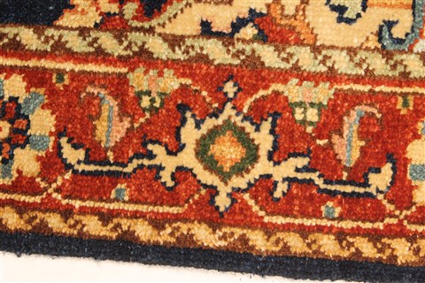 Serapi Blue Hand Knotted 26 X 40  Area Rug 250-29063 Image 3