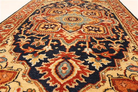 Serapi Blue Hand Knotted 26 X 40  Area Rug 250-29063 Image 4