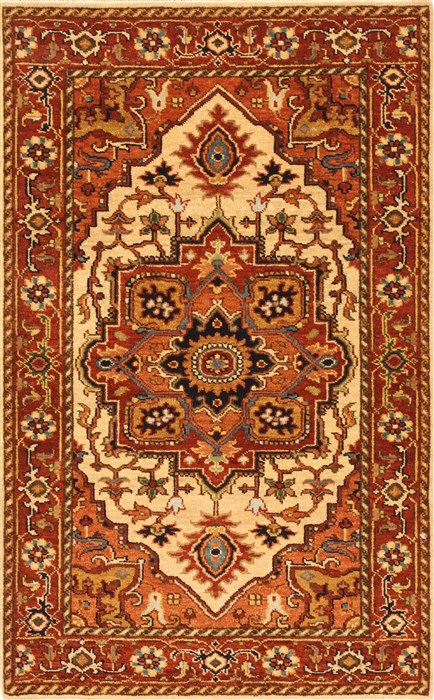 Serapi Beige Hand Knotted 26 X 40  Area Rug 250-29064 Image 0