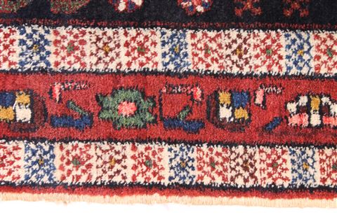 Afshar Blue Hand Knotted 53 X 72 Area Rug 254-29070 Image 4