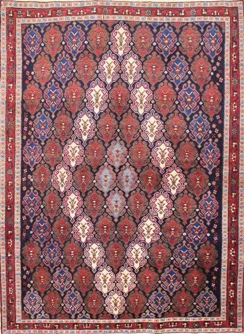 Afshar Blue Hand Knotted 53 X 72 Area Rug 254-29070 Image 0