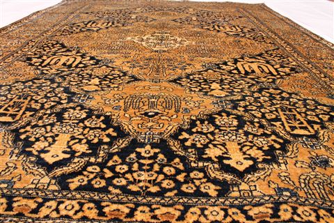 Isfahan Blue Hand Knotted 48 X 67 Area Rug 254-29076 Image 5