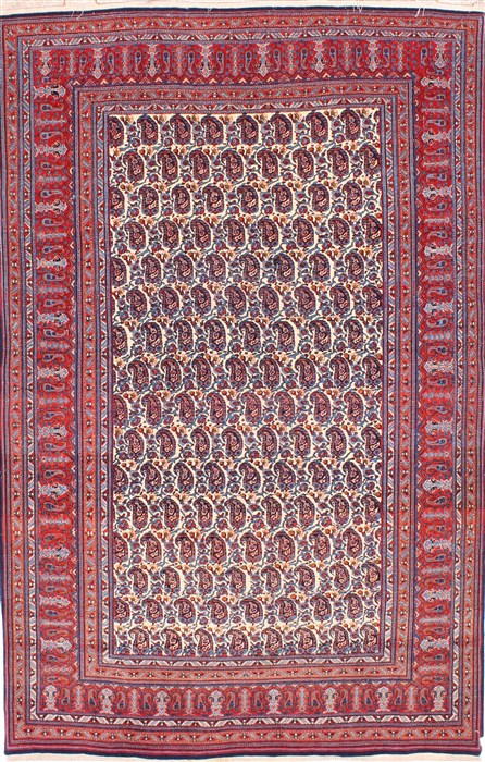 Isfahan White Hand Knotted 48 X 73 Area Rug 254-29077 Image 0