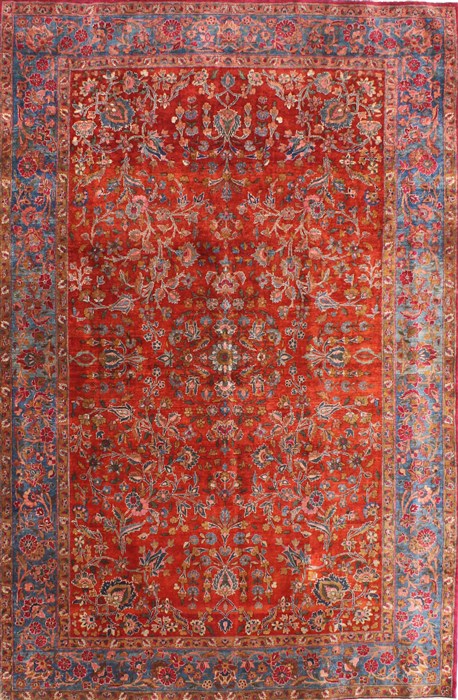 Kashan Red Hand Knotted 46 X 610 Area Rug 254-29079 Image 0
