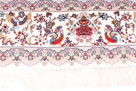Isfahan Beige Hand Knotted 58 X 71 Area Rug 254-29086 Image 8