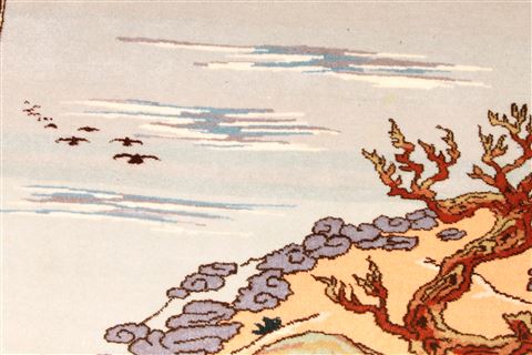 Tabriz Blue Hand Knotted 310 X 50  Area Rug 254-29089 Image 10