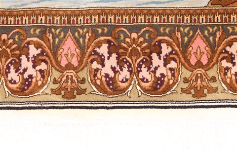 Tabriz Blue Hand Knotted 310 X 50  Area Rug 254-29089 Image 3